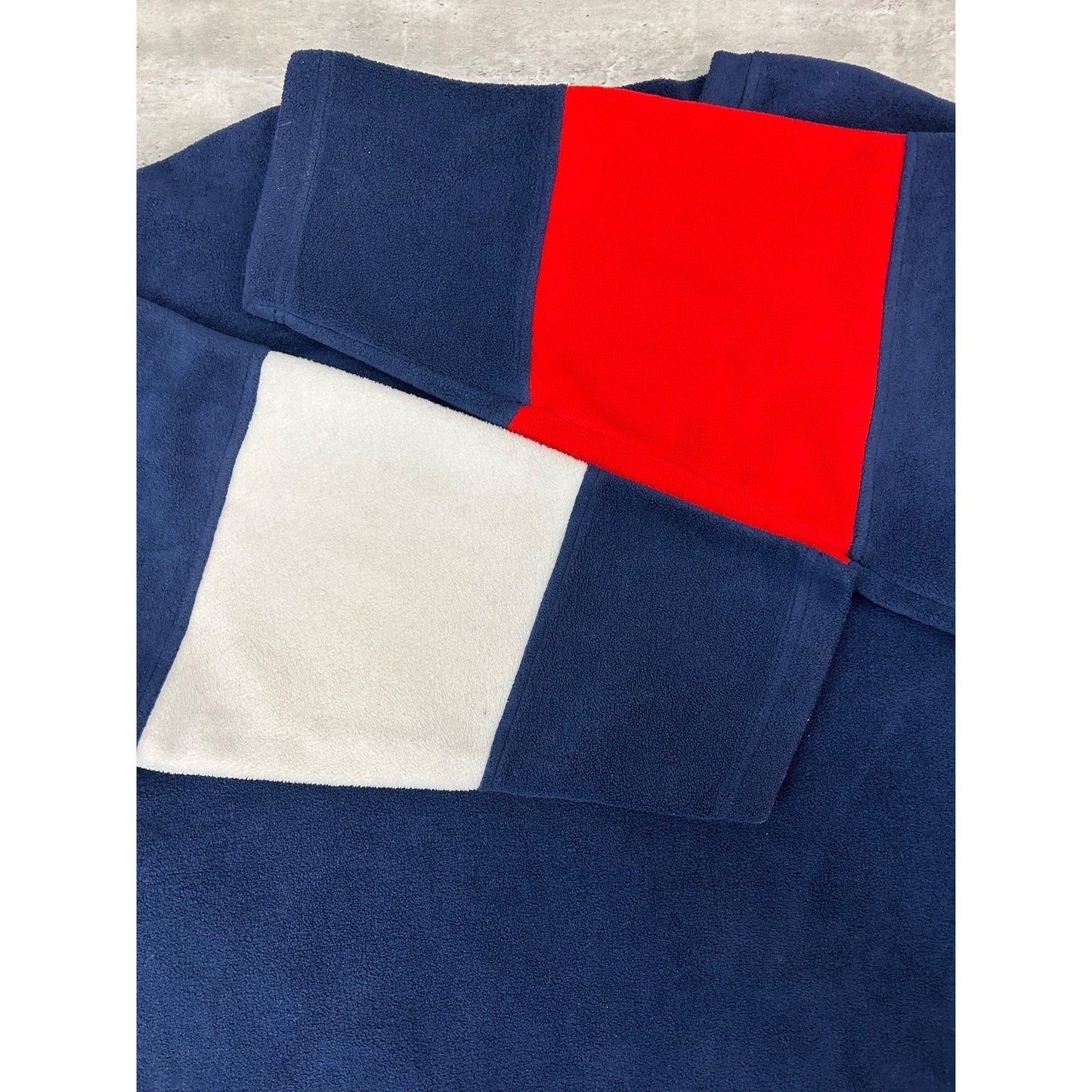 Vintage Tommy Jeans Embroidered Logo Pullover Fleece Sweatshirt Size 2XL