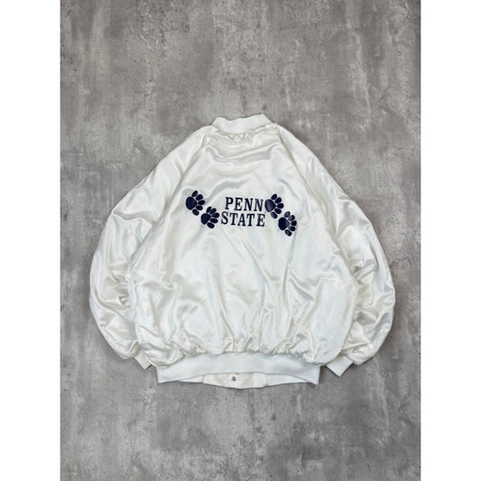 Vintage 80s/90s Penn State Nittany Lions NCAA Satin Bomber Jacket Size 2XL