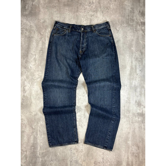 Vintage Y2K Evisu Embroidered Arches Dark Wash Denim Pants Size 40 Blue