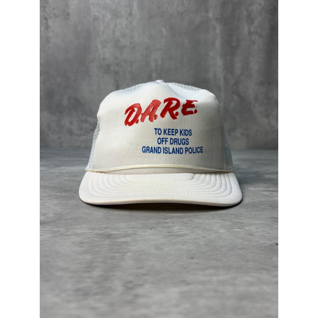 Vintage DARE To Keep Kids Off Drugs Graphic Trucker Snapback Hat OSFA