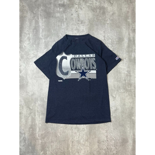 Vintage 1993 Dallas Cowboys NFL Graphic Spellout Football T-Shirt Size Large