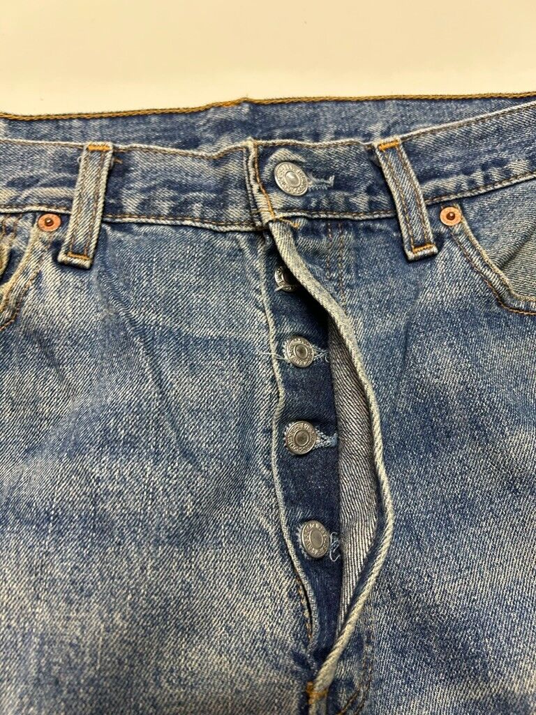 Vintage Levis 590 Red Tab Button Fly Dark Wash Denim Pants Size 36