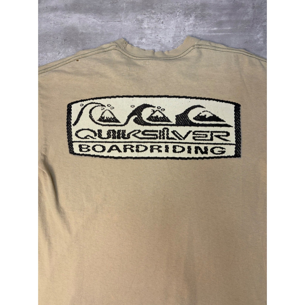 Vintage Y2K Quiksilver Boardriding Graphic Surf T-Shirt Size Large