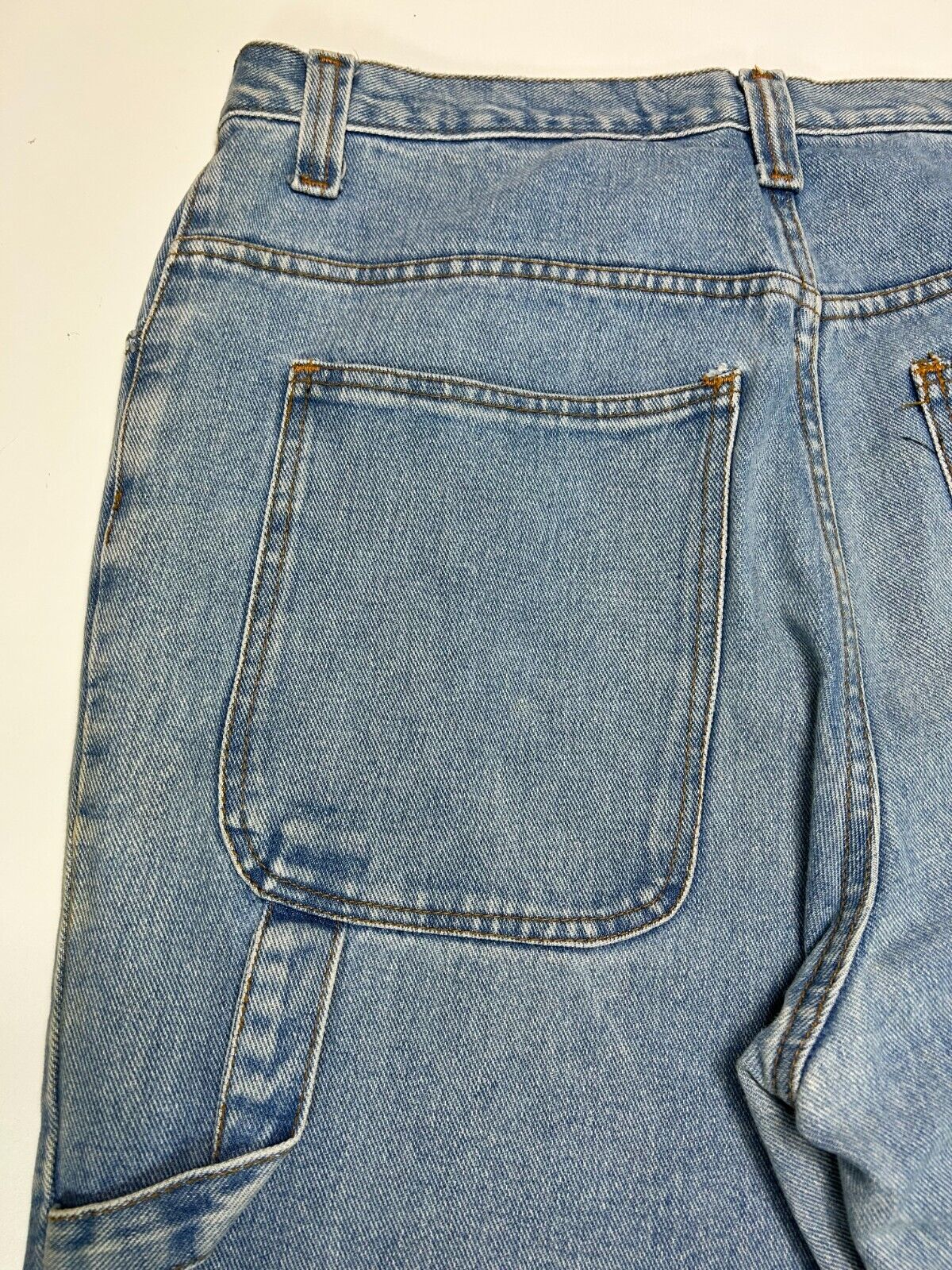 Vintage Nautica Jeans Light Wash Denim Carpenter Pants Size 35W Blue