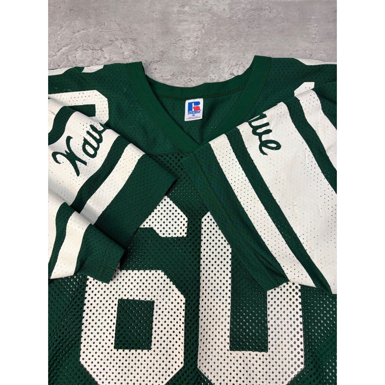 Vintage 80s/90s Tulane Wave #60 NCAA Loose Mesh Warm Up Football Jersey Size XL