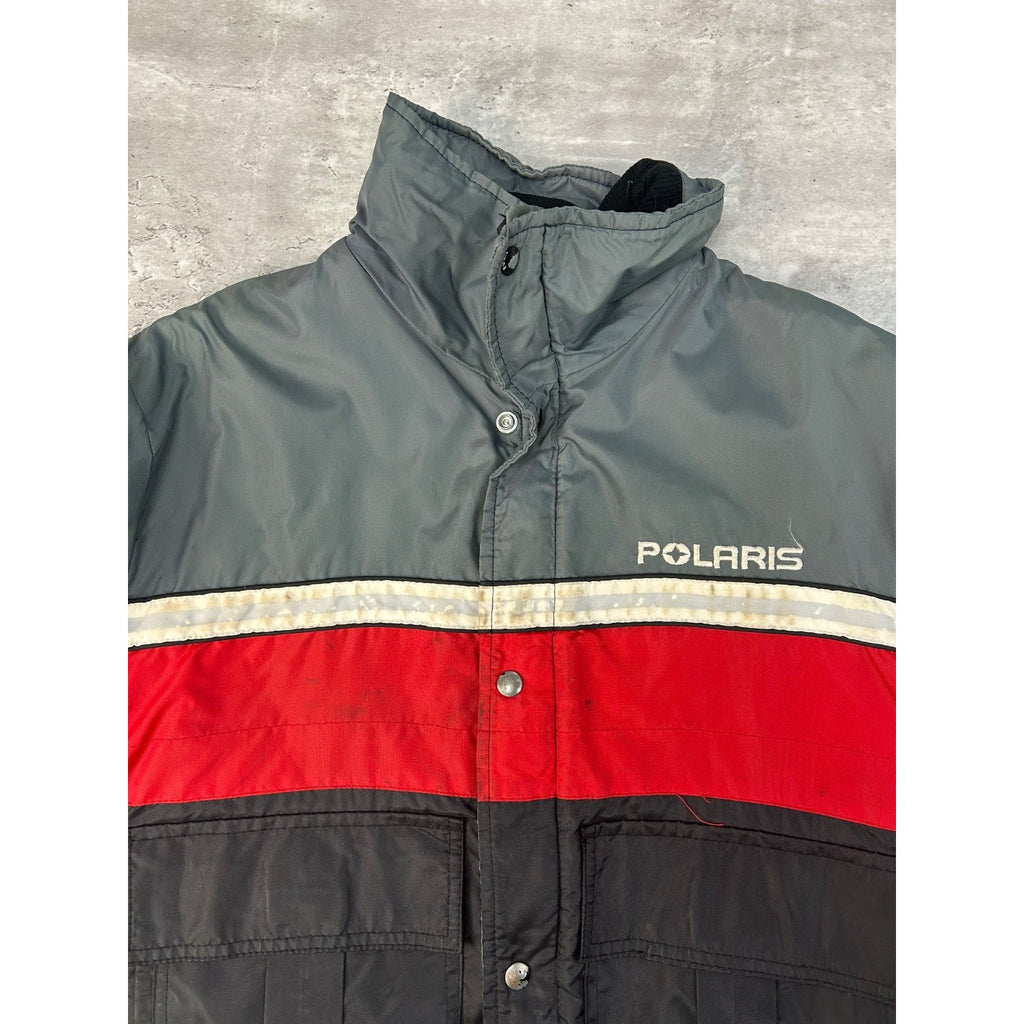 Vintage 90s Polaris Embroidered Logo Full Zip Insulated Jacket Size Large