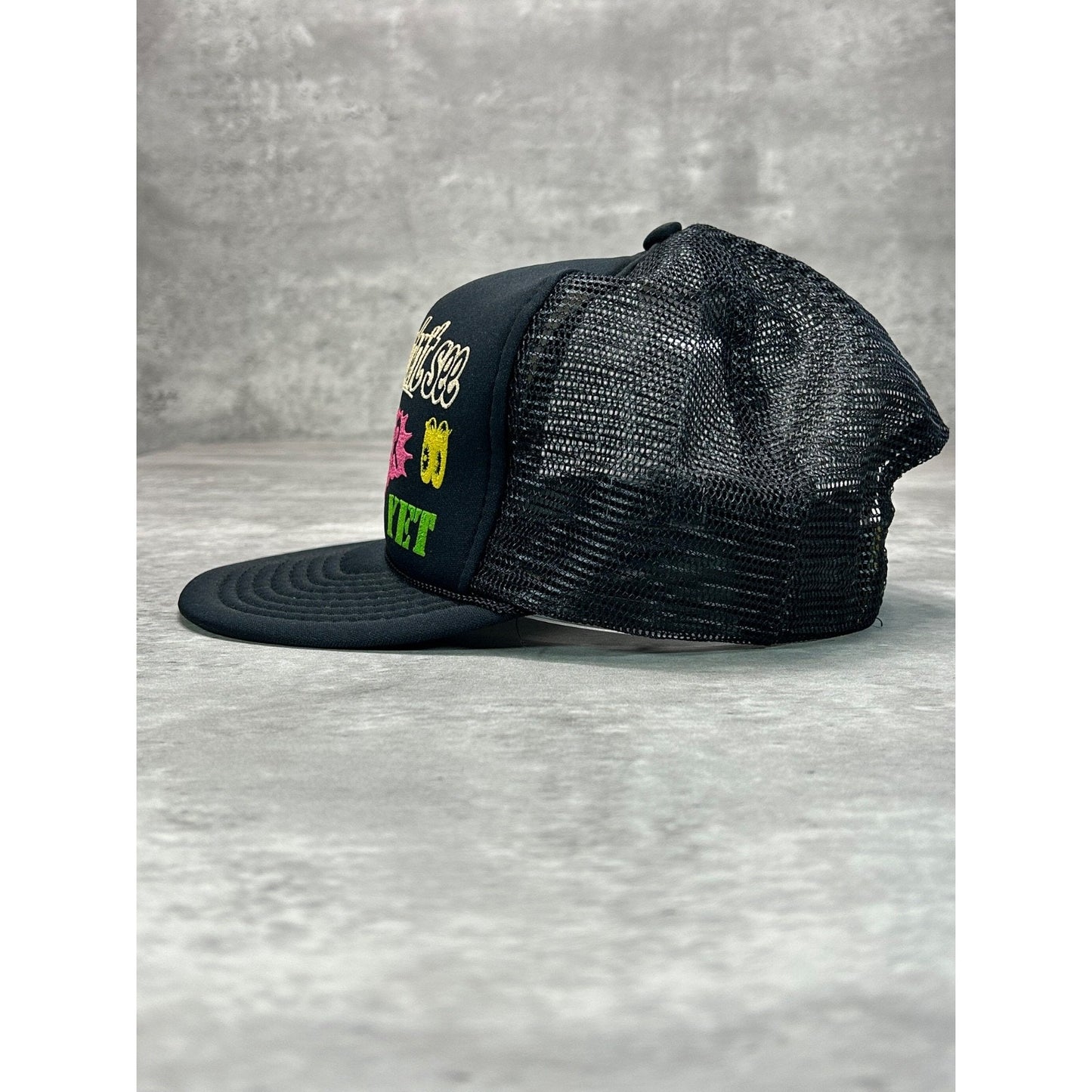 Vintage 80s What You Dont See IS Better Yet Slogan Trucker Snapback Hat OSFA