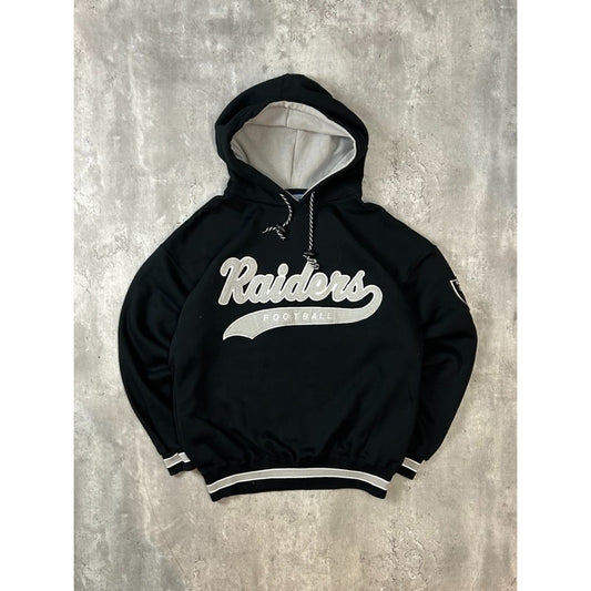 Vintage 90s Oakland Raiders NFL Starter Tailsweep Hooded Sweatshirt Size Large
