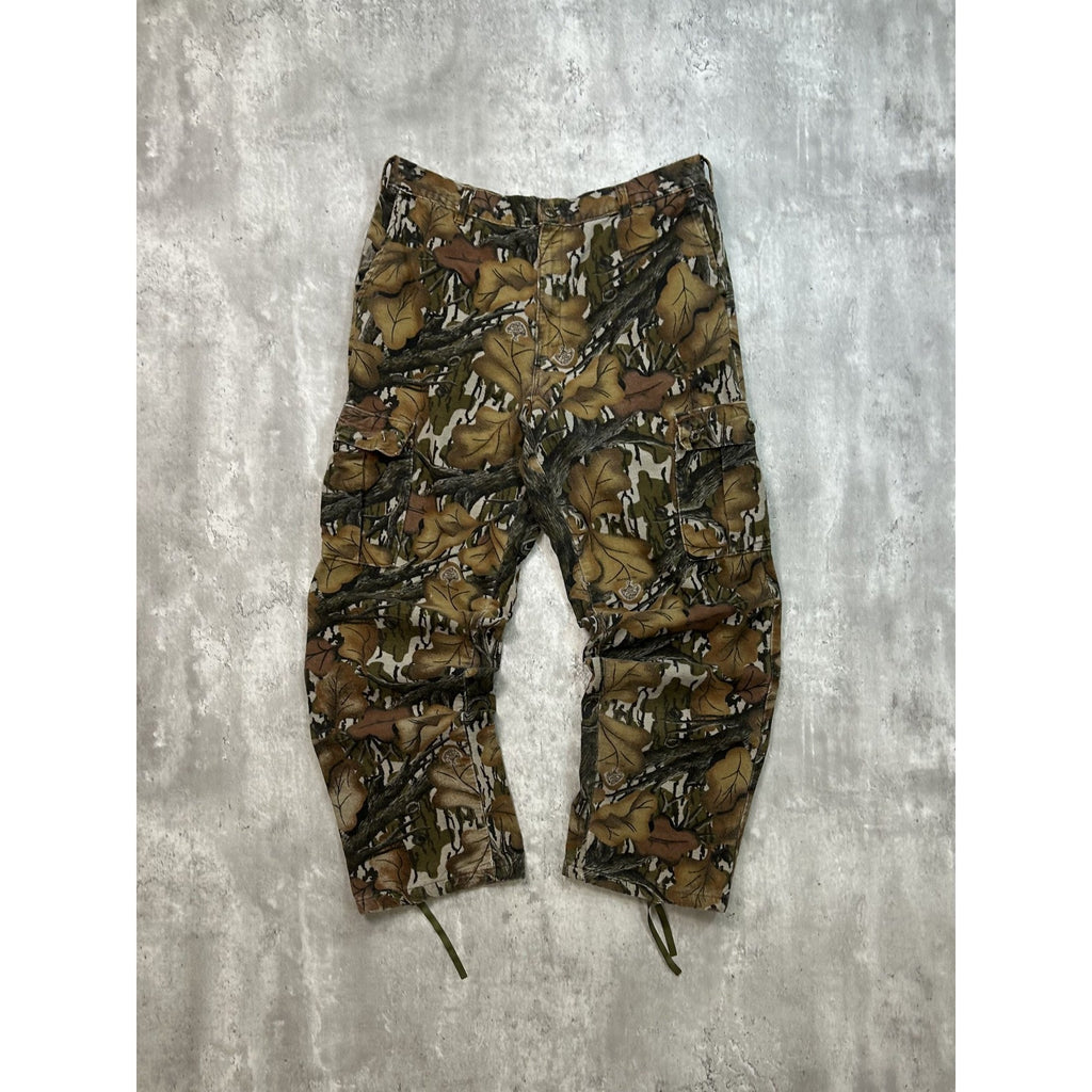 Vintage 90s Mossy Oak Tree Camo Cargo Hunting Pants Size 36