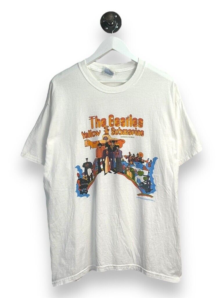 Vintage 1999 The Beatles Yellow Submarine Movie Promo Graphic T-Shirt Size Large