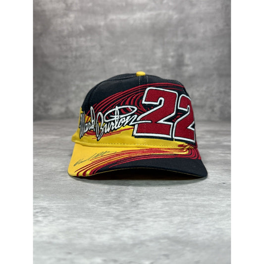 Vintage Ward Burton #22 Nascar CAT Racing Team Embroidered Snapback Hat OSFA