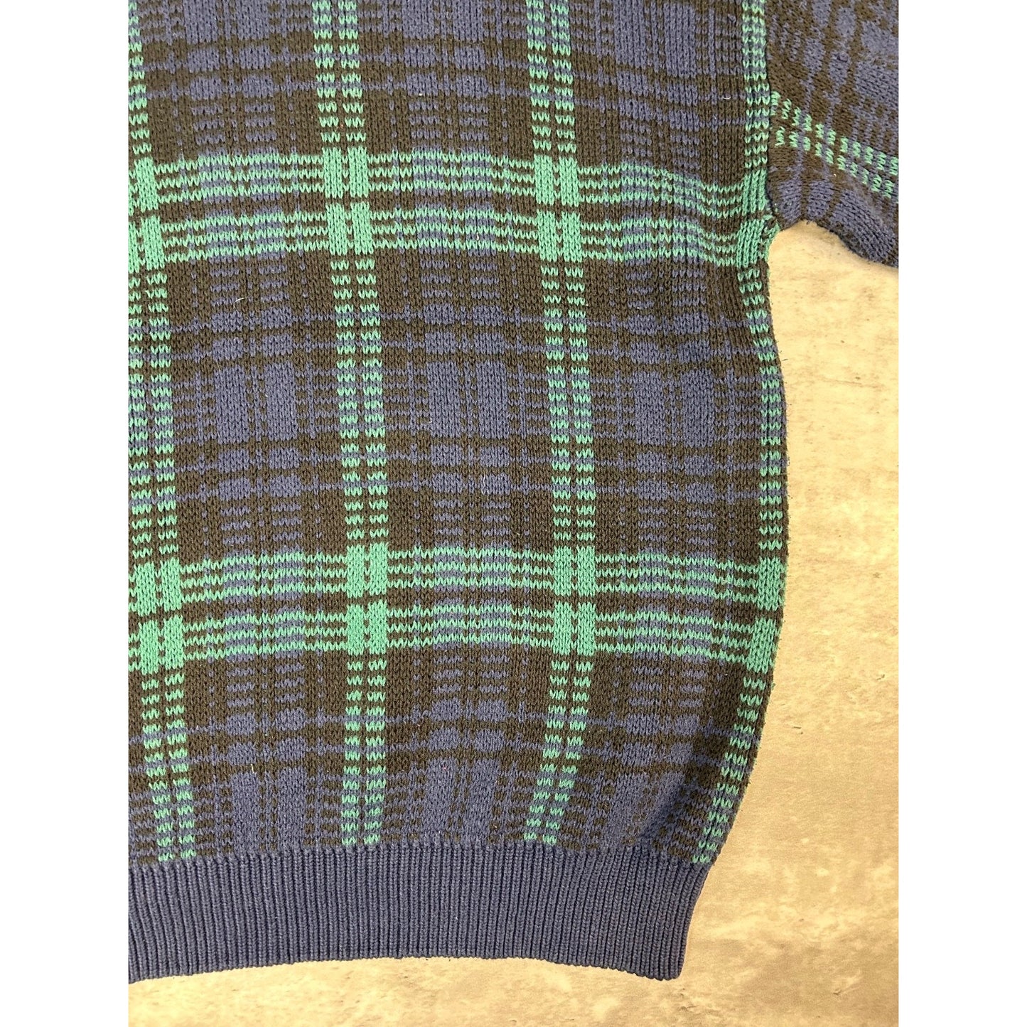 Vintage Gap Plaid Pattern Multicolour Knit Sweater Size Large