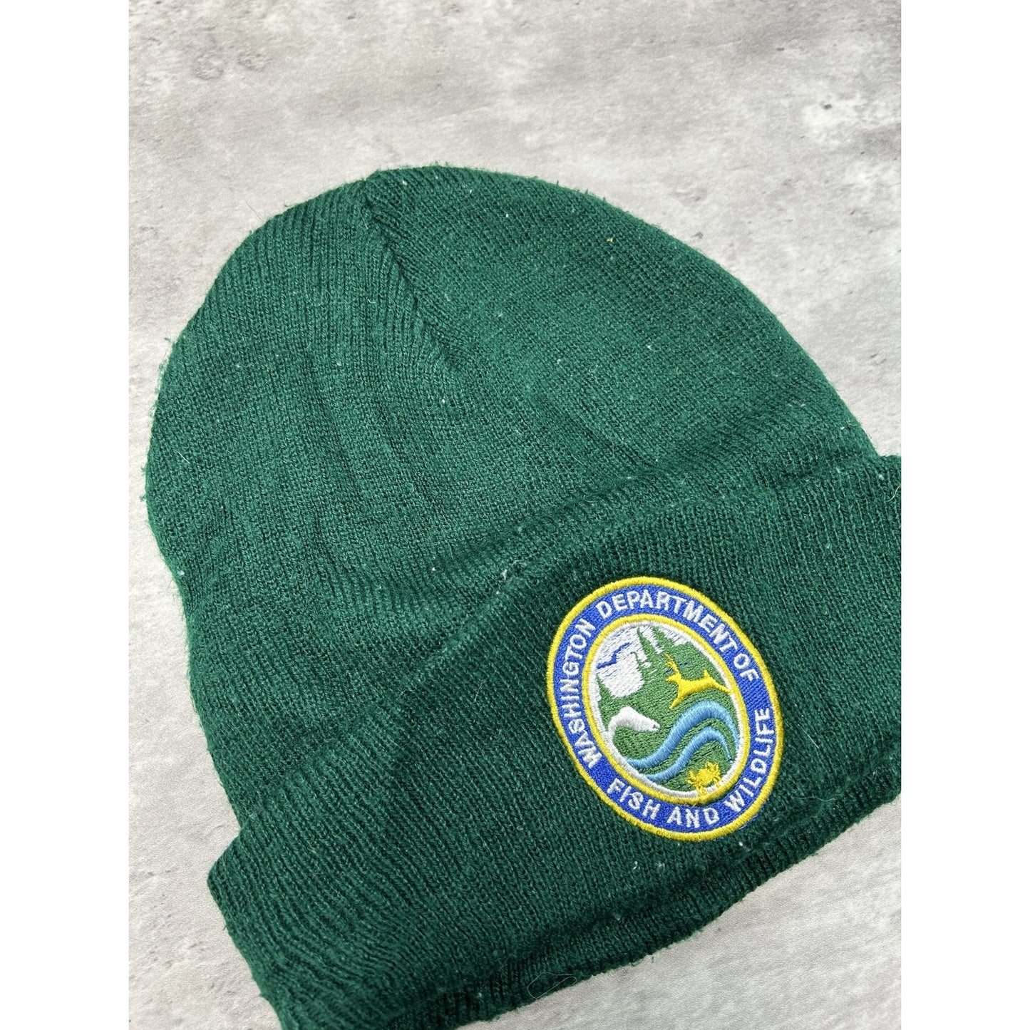 Vintage Washington Department Of Fish & Wildlife Embroidered Beanie Hat OSFA