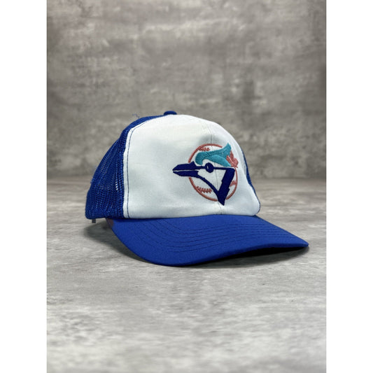Vintage 80s/90s Toronto Blue Jays MLB Embroidered Logo Trucker Snapback Hat OSFA