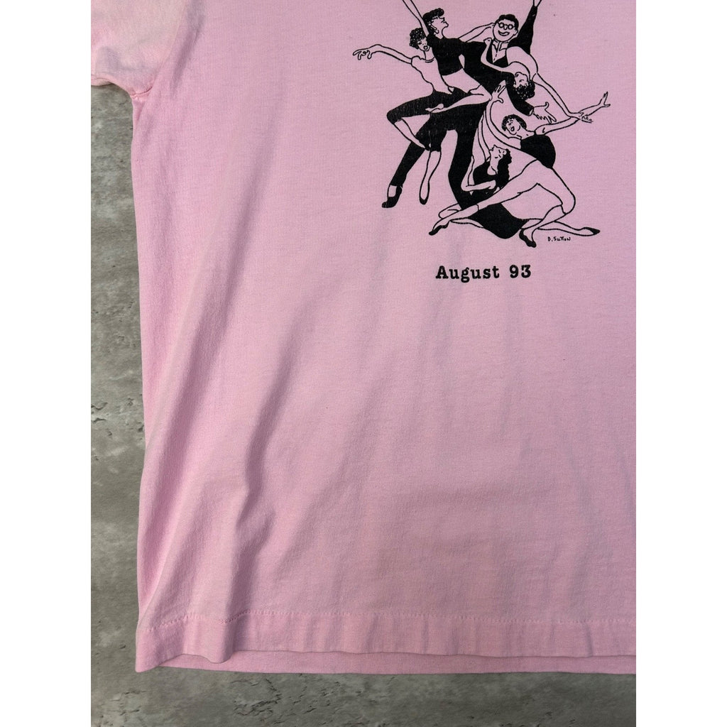 Vintage 1993 Bye Bye Birdie Cartoon Dancer Graphic Pink T-Shirt Size Large