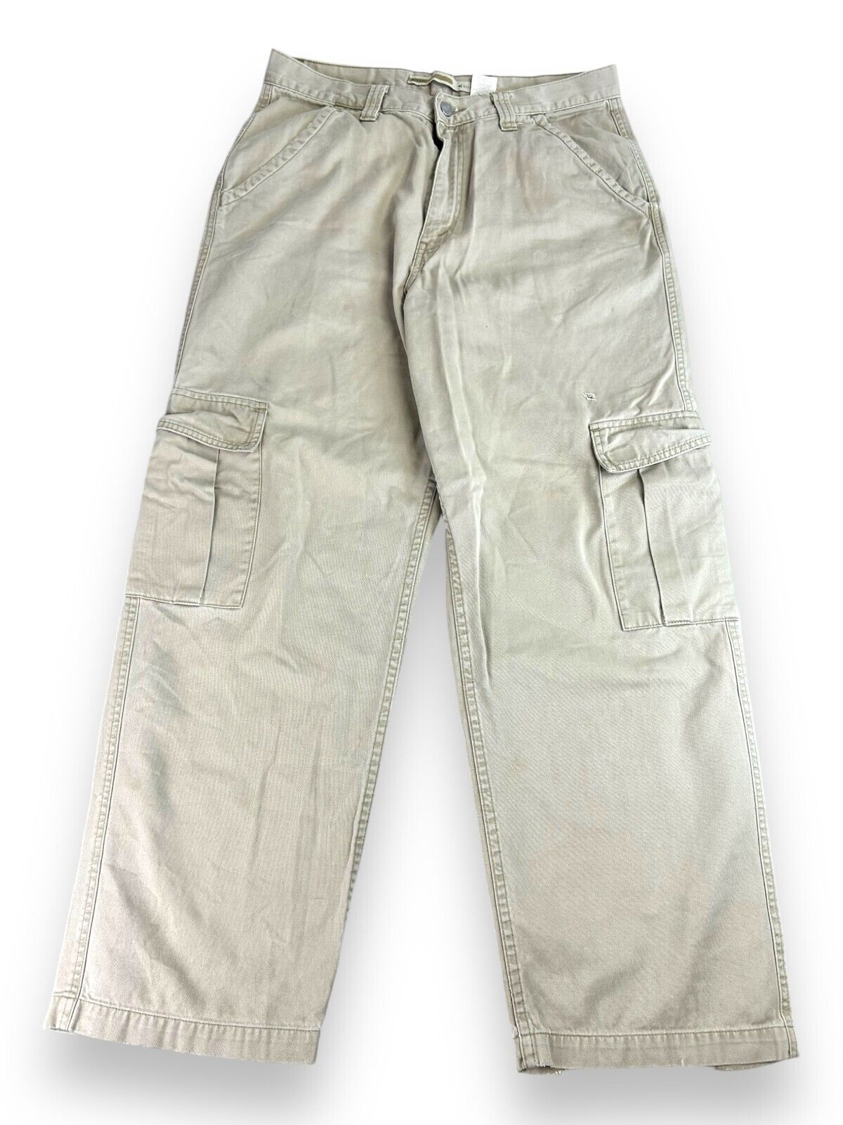 Vintage Y2K Levis Silver Tab Khaki Cargo Pants Pants Size 32W Beige