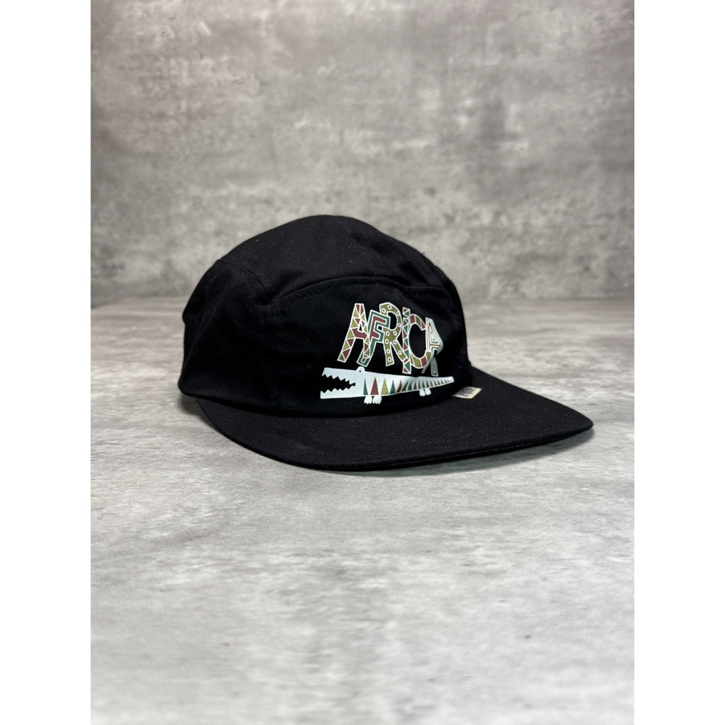 Vintage 90s Africa Crocodile Graphic Destination Long Brim Strapback Hat OSFA