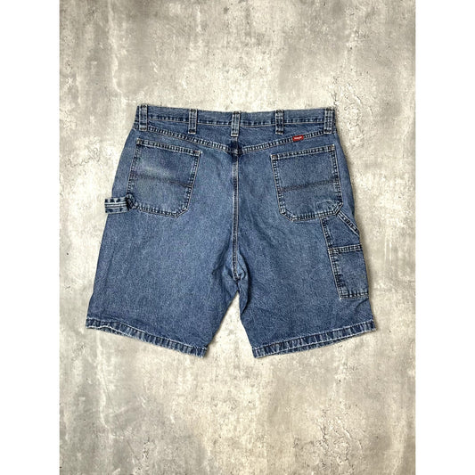 Vintage Wrangler Medium Wash Denim Workwear Carpenter Shorts Size 40