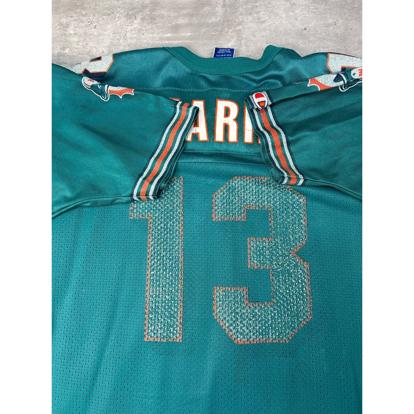 Vintage 90s Dan Marino #13 Miami Dolphins NFL Champion Football Jersey Size XL