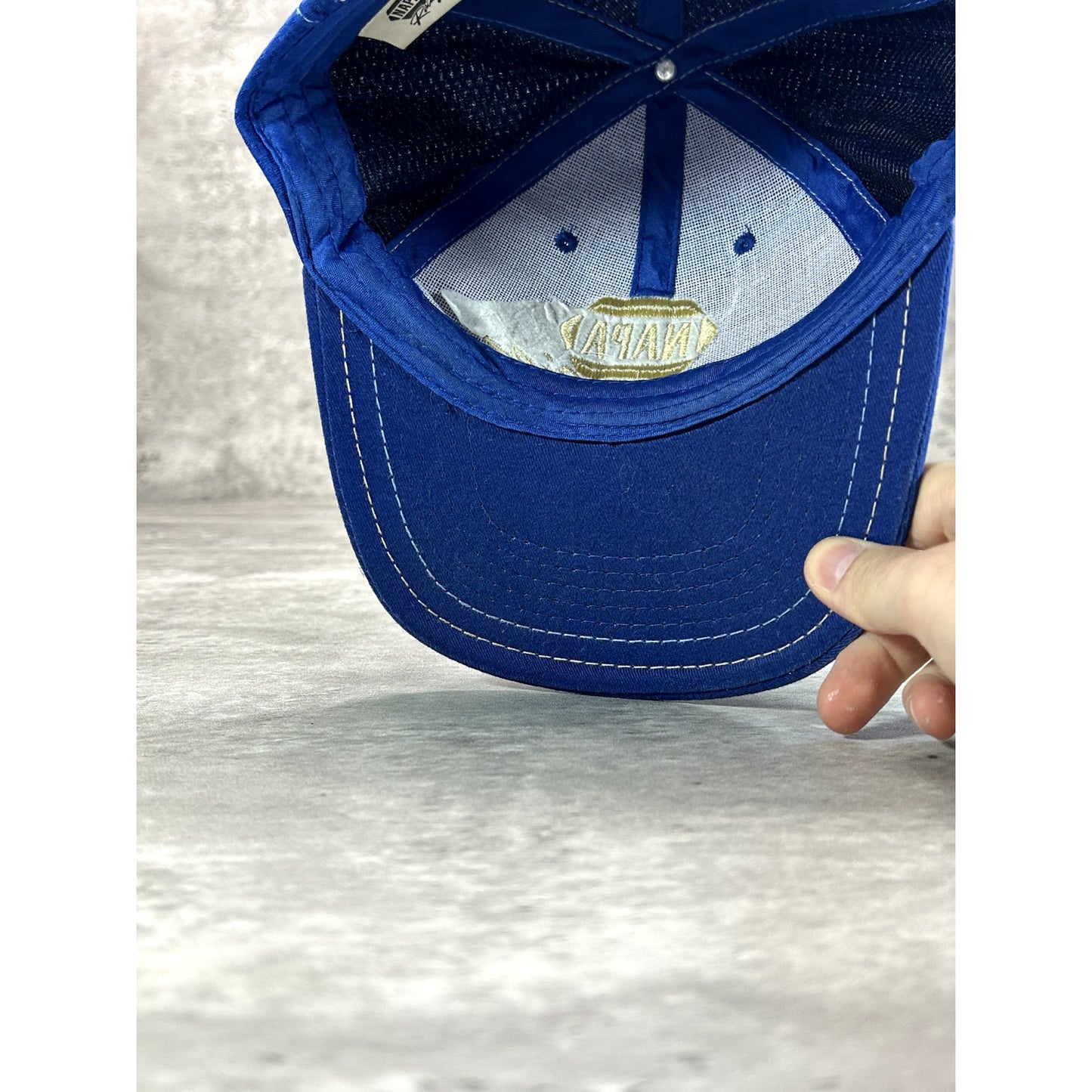 Vintage Napa Racing Embroidered Logo Nascar Strapback Hat OSFA Blue