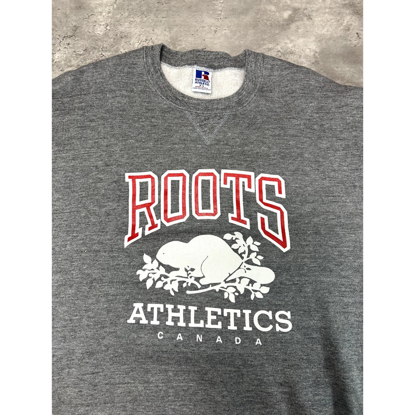 Vintage Roots Athletics Classic Logo Graphic Crewneck Sweatshirt Size XL