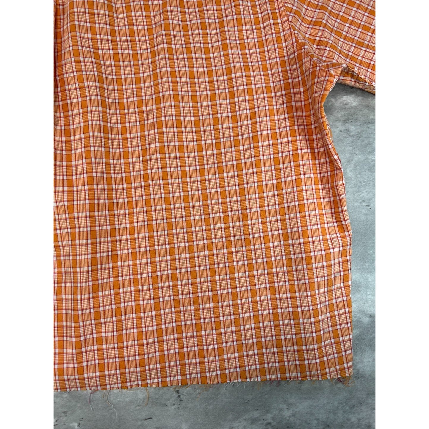 Vintage Chaps Ralph Lauren Plaid Print Reworked Cropped Button Up Shirt Sz Large