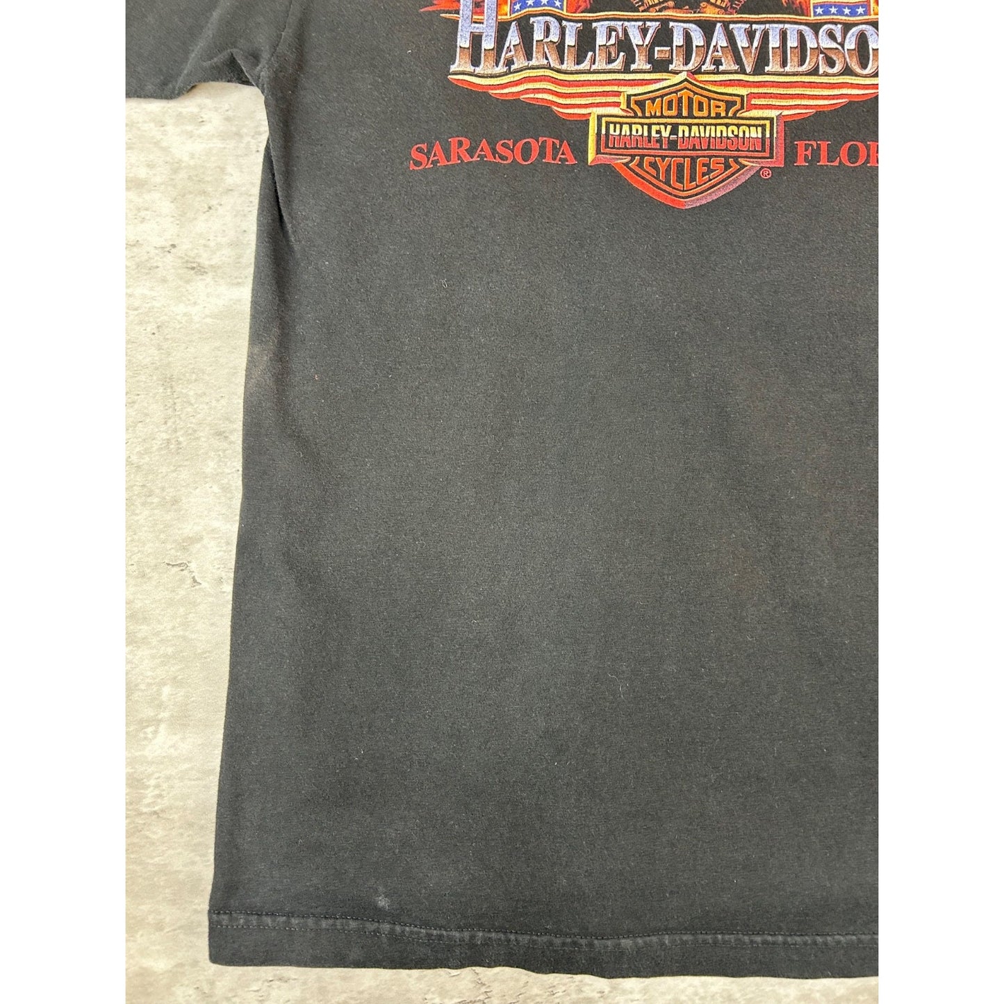 Vintage Harley Davidson American Made Freedom Machine Graphic T-Shirt Size Large