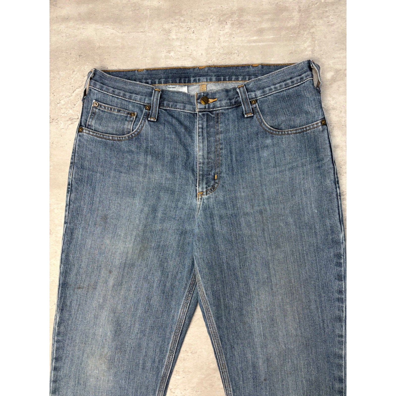 Vintage Carhartt Straight Traditional Fit Dark Wash Denim Pants Size 34