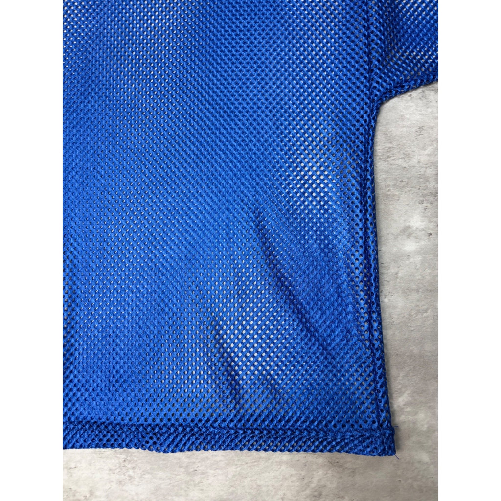 Vintage 90s Blank Loose Mesh Cropped Warm Up Football Jersey Size L/XL