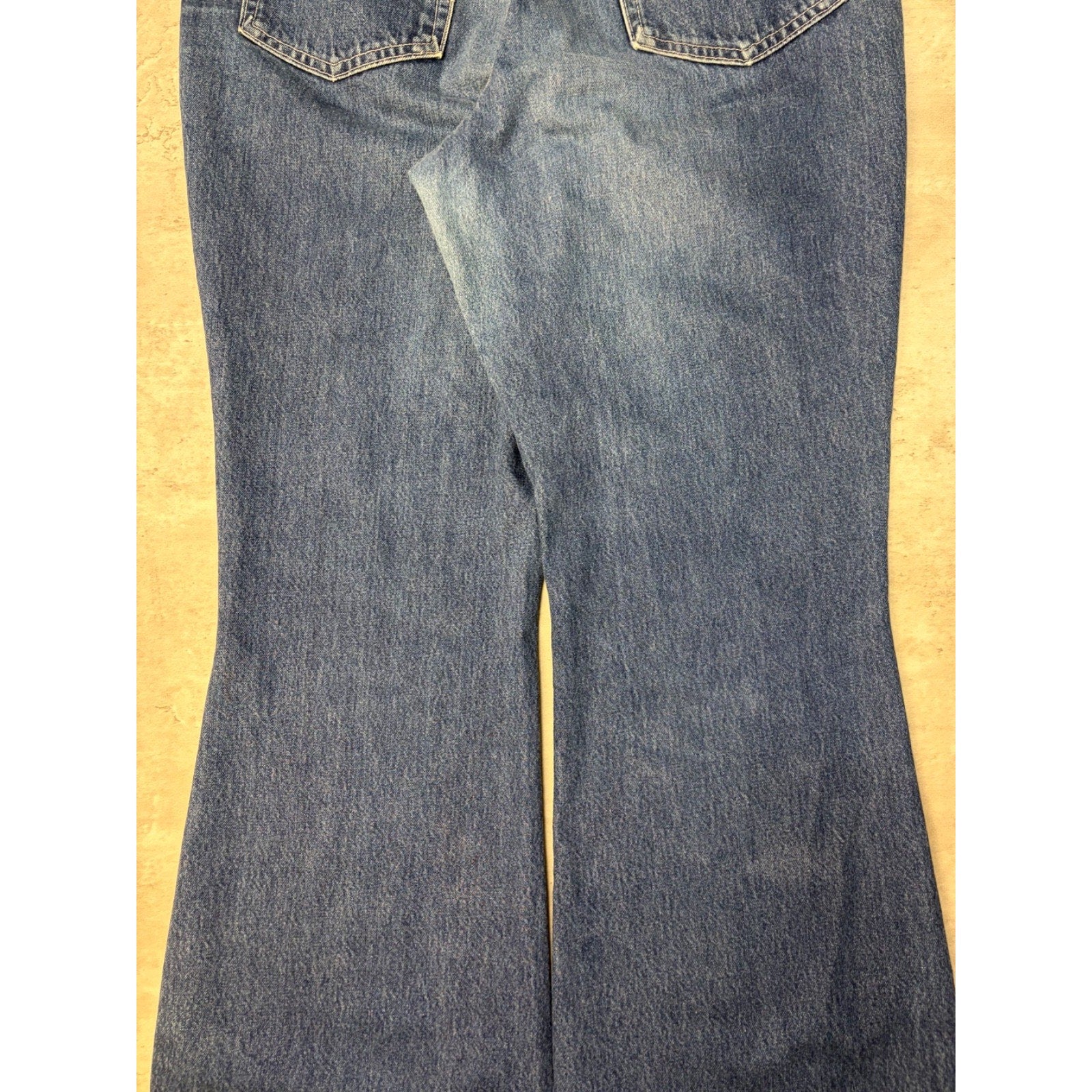 Vintage Y2K Womens X Manager Embroidered Medium Wash Denim Flare Pants Size 33