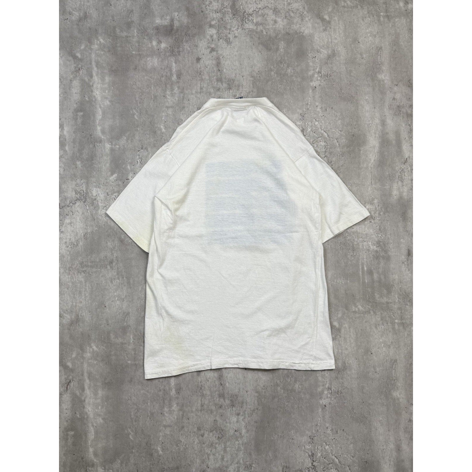 Vintage 90s Aruba Map Spellout Graphic Destination T-Shirt Size Large White