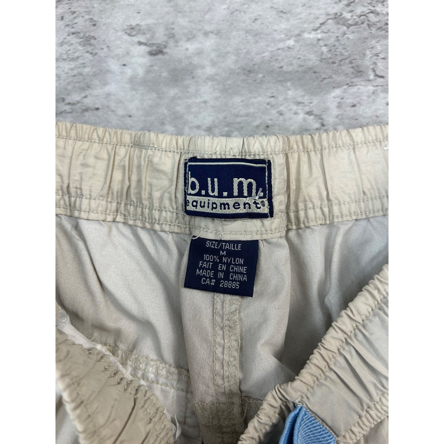 Vintage 2000s B.U.M Equipment Baggy Fit Convertible Nylon Track Pants Sz Medium