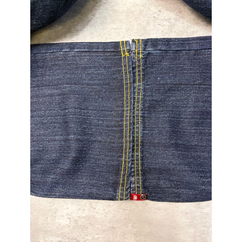 Vintage Y2K Womens Ecko Unlimited Scribble Spellout Dark Wash Denim Pants 28x29
