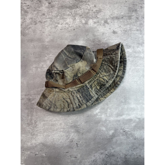 Vintage 90s Gore-Tex Hunting Camo Outdoors Bucket Hat OSFA Green/Brown
