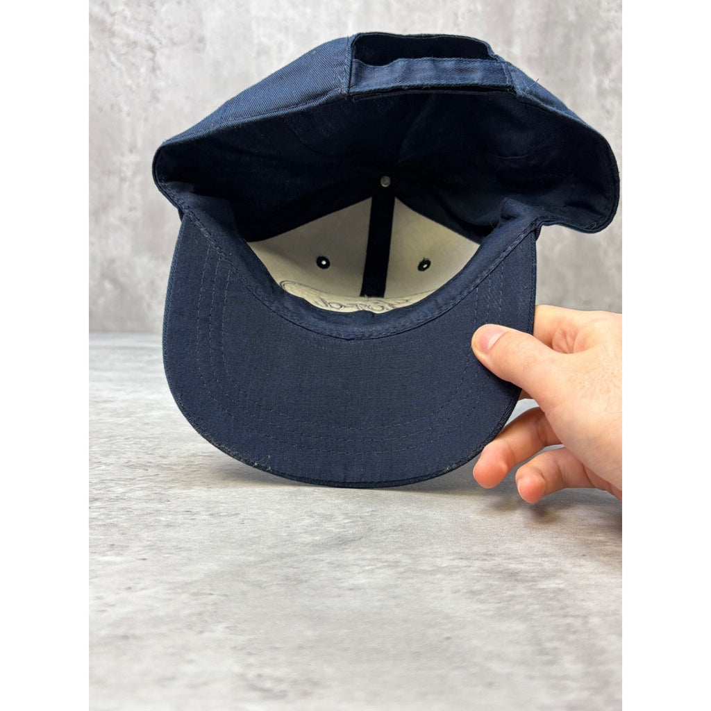 Vintage 90s Ford Embroidered Spellout Logo Patch Strapback Hat OSFA