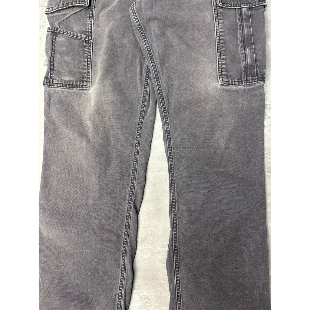 Carhartt Relaxed Fit Canvas Workwear Grey Cargo Pants Size 35