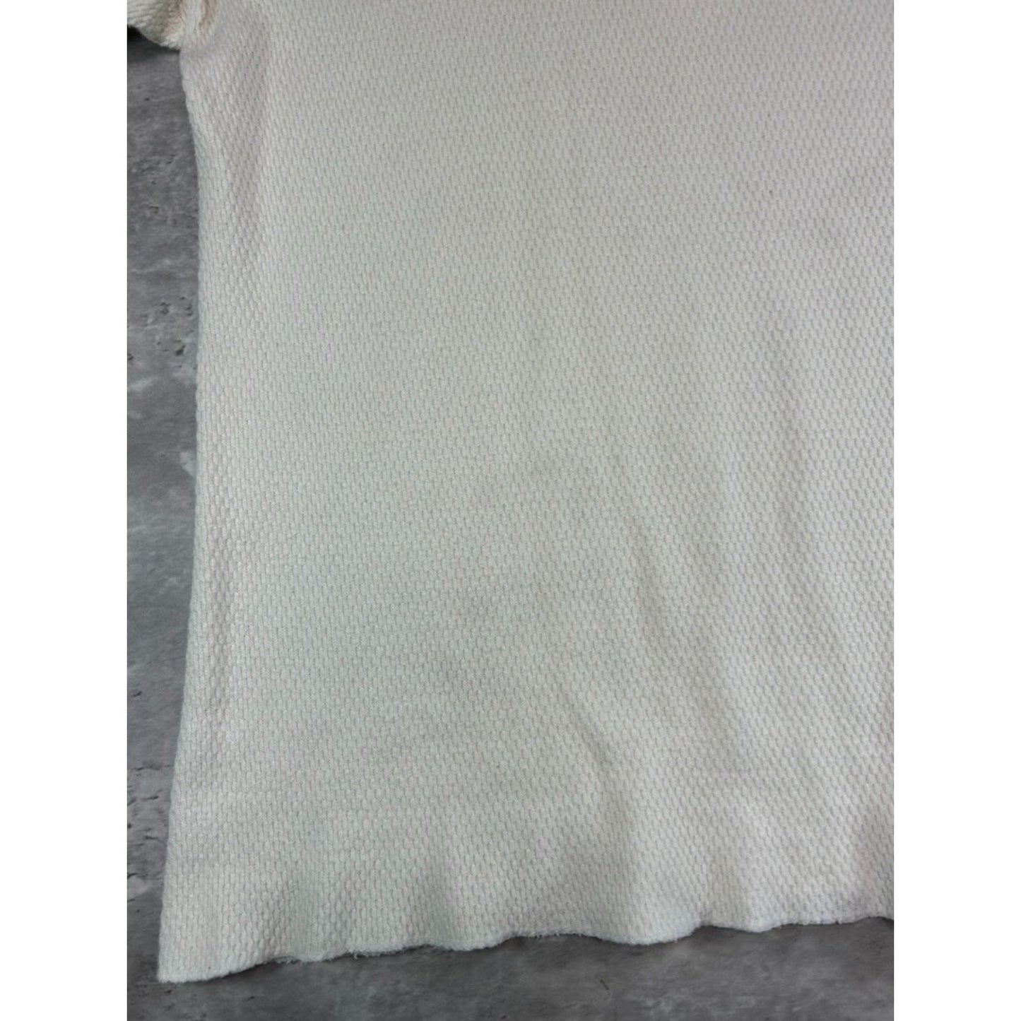 60s/70s K-Mart Thermal Waffle Print Long Sleeve Shirt Size XL White
