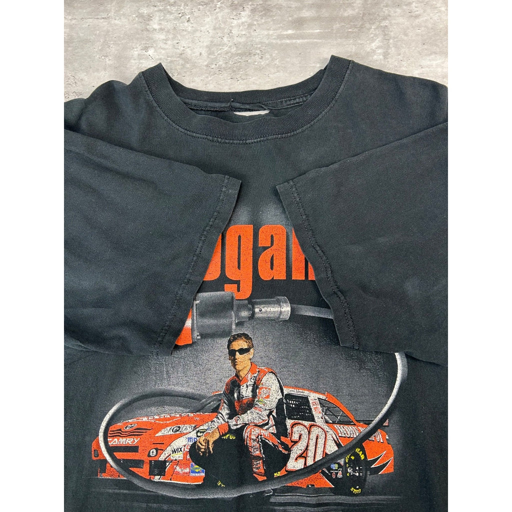 Vintage Tony Stewart #20 Logano Paisanos Nascar Racing T-Shirt Size 2XL