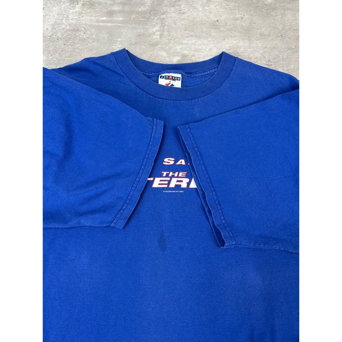 Vintage 1998 Adam Sandler The Waterboy Movie Promo T-Shirt Size XL Blue