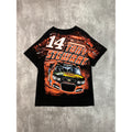 Vintage Tony Stewart #14 Nascar All Over Print Racing T-Shirt Size Large