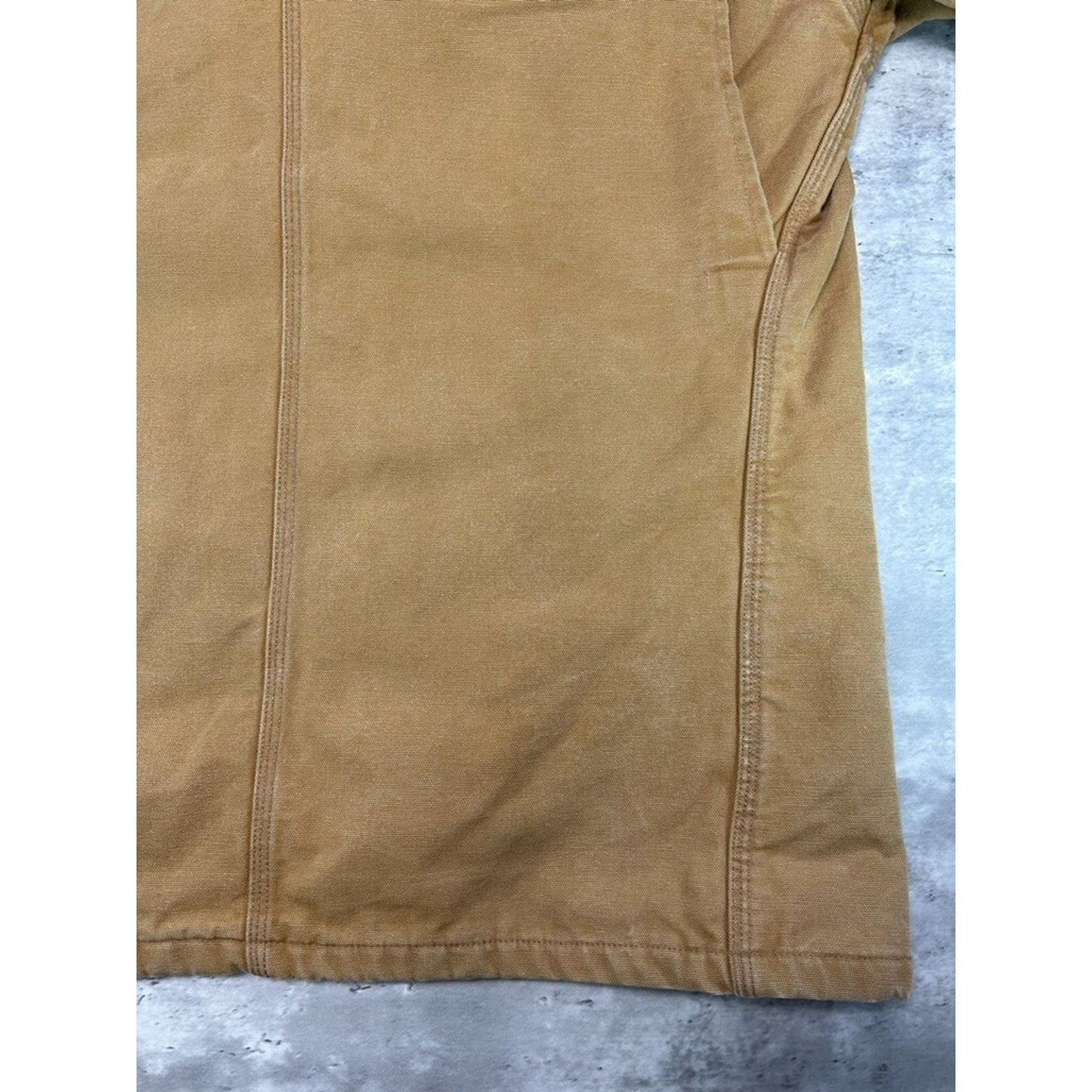 Vintage 90s Carhartt Blanket Lined Canvas Workwear Chore Jacket Size 44 Tall XL