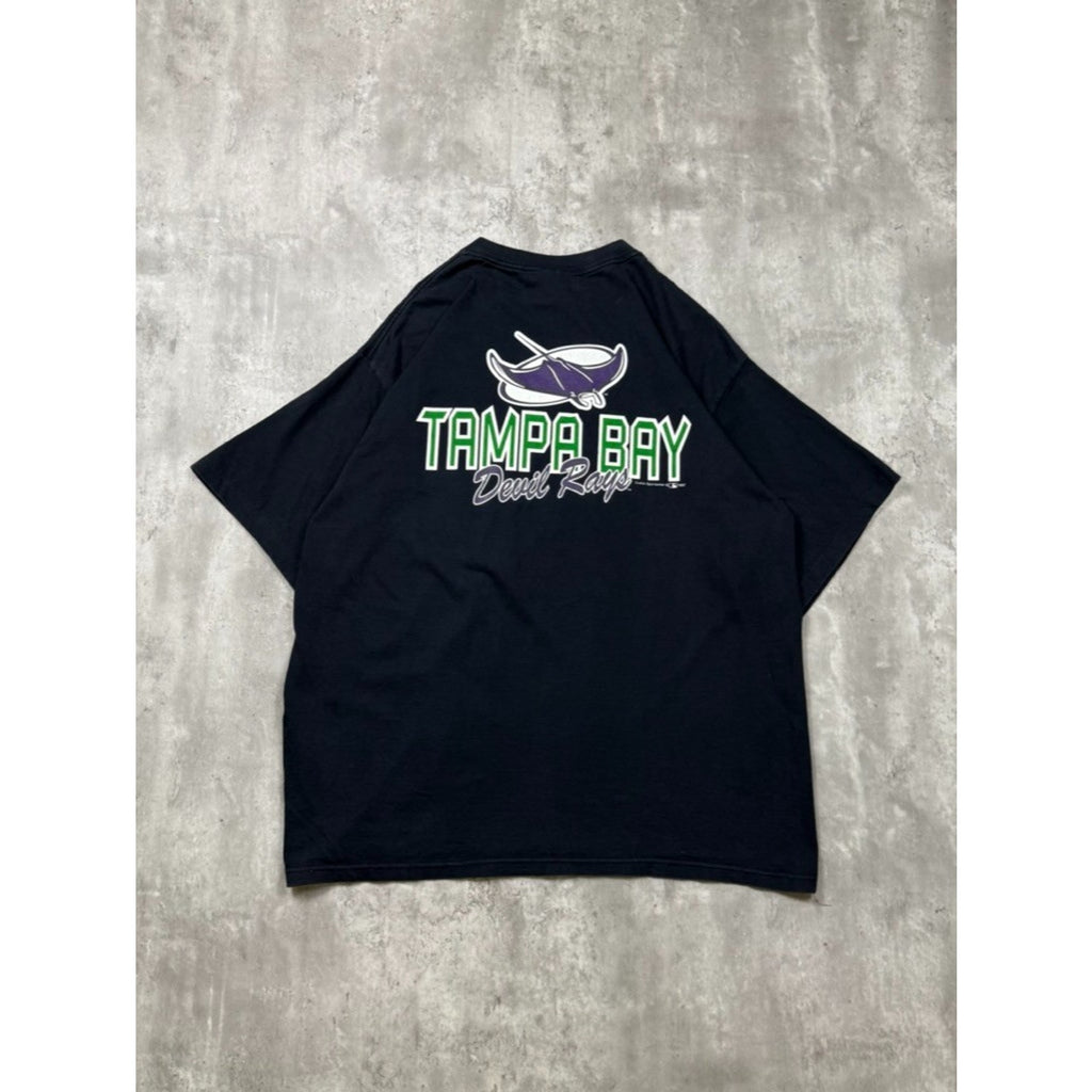 Vintage 1997 Tampa Bay Devil Rays MLB Graphic Spellout T-Shirt Size XL