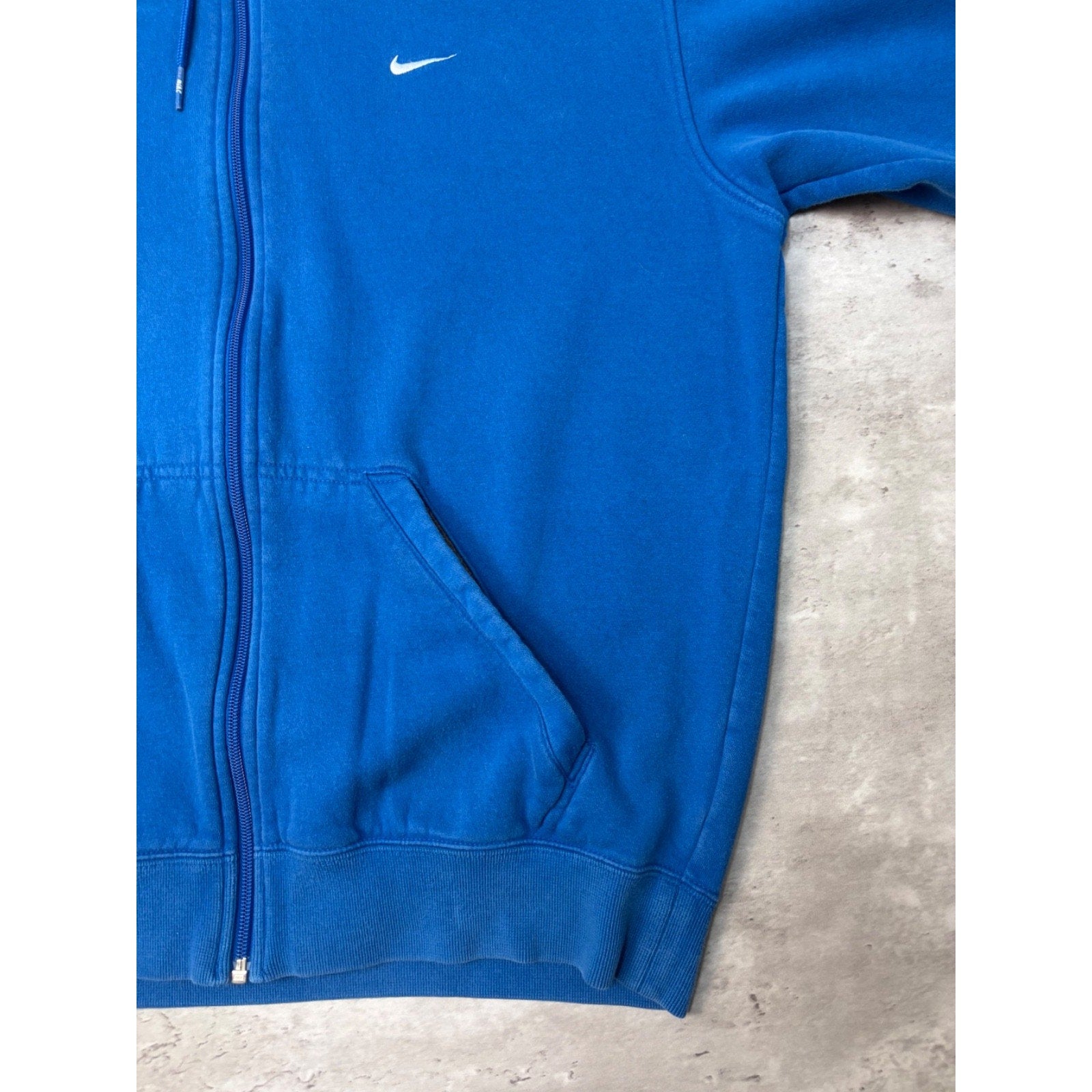Nike Embroidered Mini Swoosh Full Zip Hooded Sweatshirt Size Medium