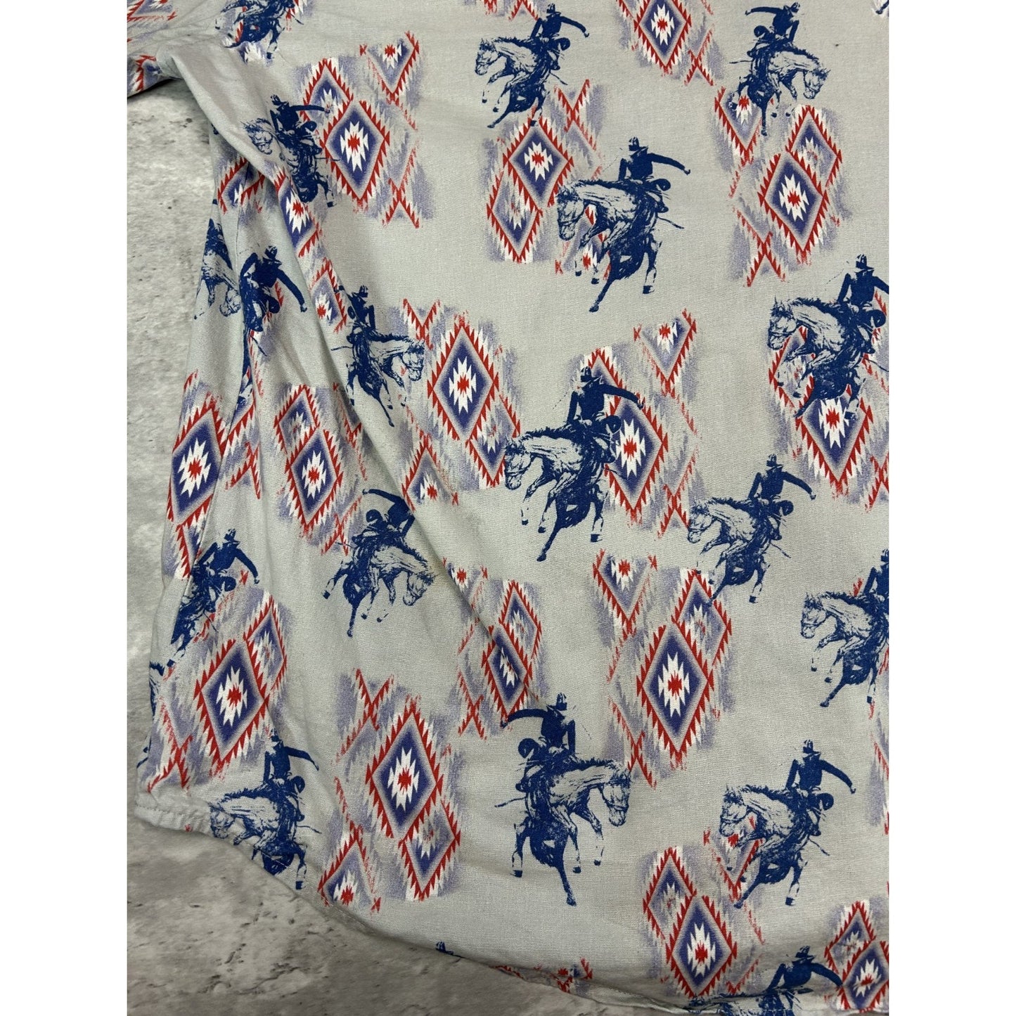 Vintage 90s Wrangler Western Wear Pearl Snap Long Sleeve Button Up Shirt Sz 2XL