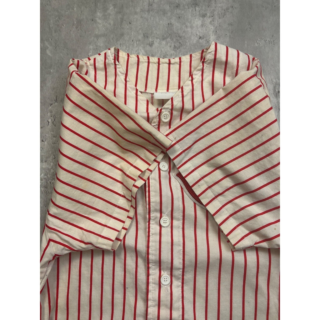 Vintage 90s Cincinnati Reds MLB Pinstripe Stitched Baseball Jersey Size Small
