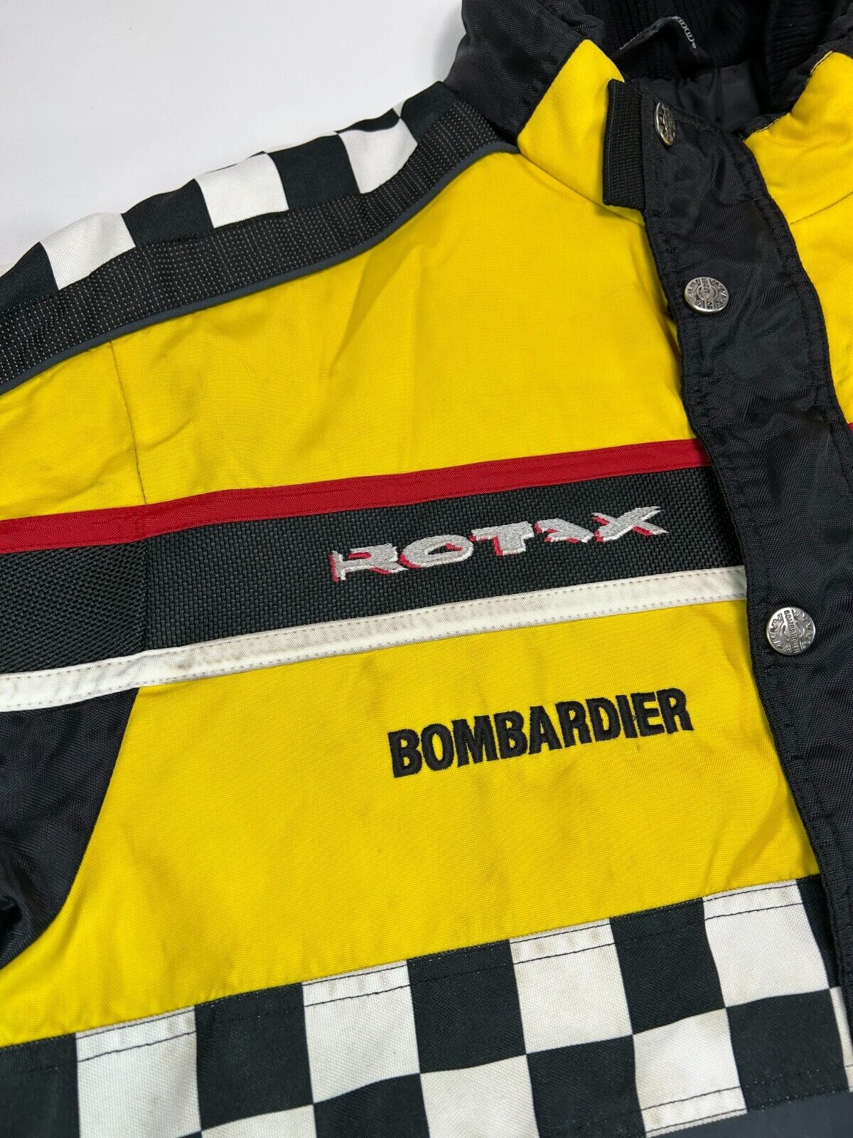 Vintage 90s Ski-Doo Bombardier Nylon Full Zip Snowmobiling Jacket Size Large