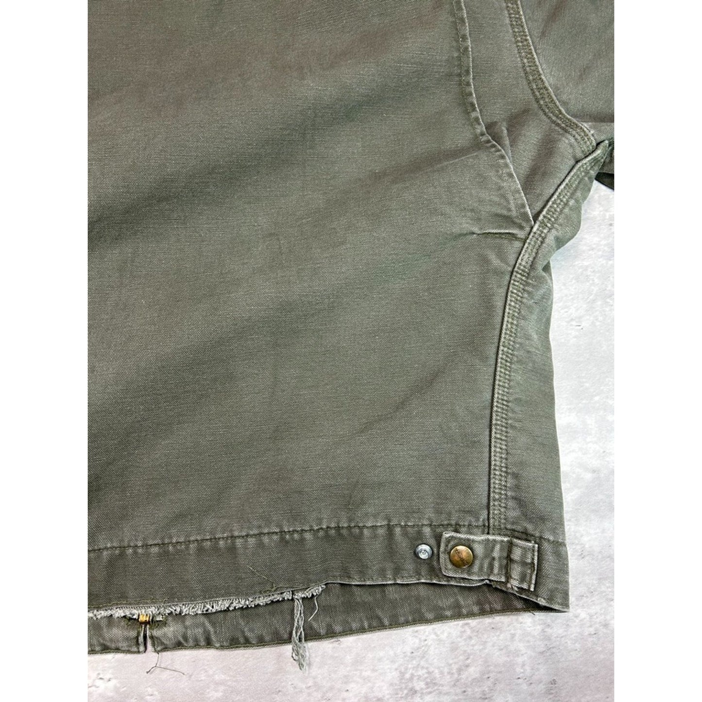 Vintage 90s Carhartt Blanket Lined Canvas Workwear Detroit Jacket Size XL J76MOS