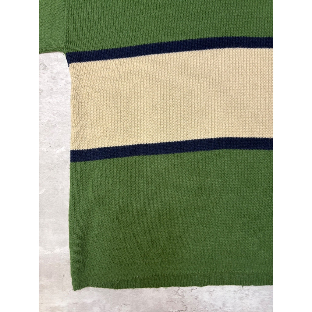 Vintage 90s Domani Striped Pullover Ribbed Knit Sweater Size Medium