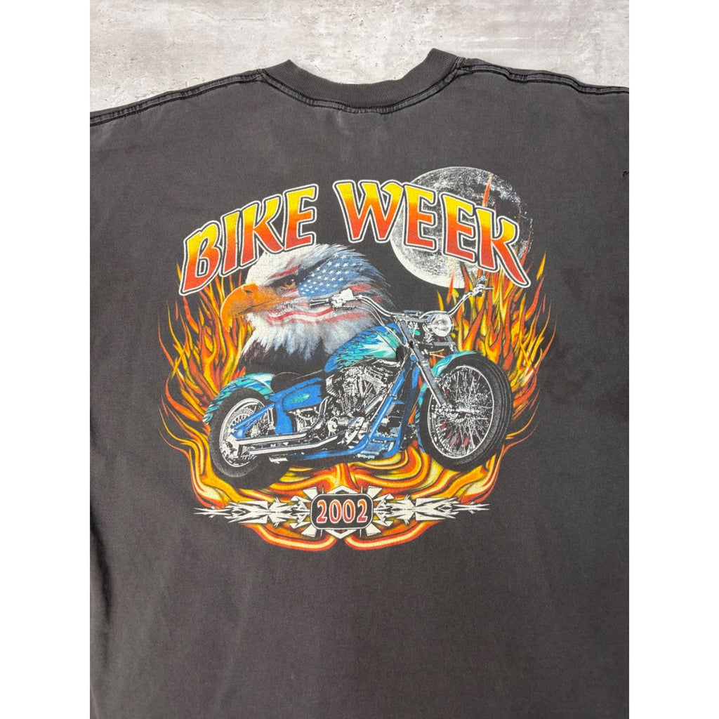 Vintage 2002 J&P Cycles Bike Week Spellout Graphic T-Shirt Size XL