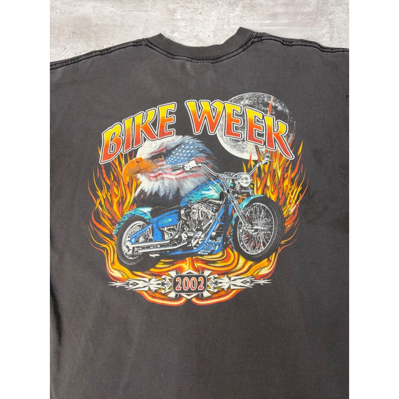 Vintage 2002 J&P Cycles Bike Week Spellout Graphic T-Shirt Size XL